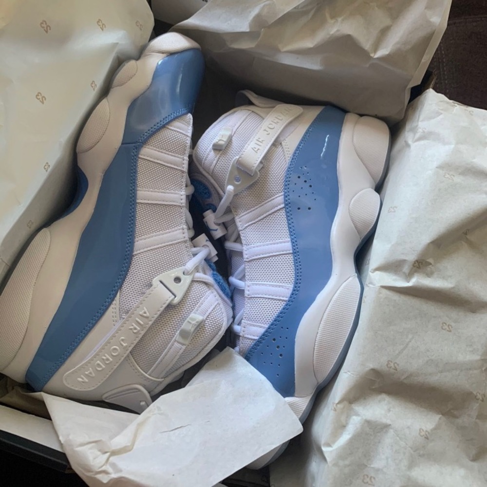 NIKE JORDAN 6 RINGS 'UNC' WHITE/VALOR BLUE/ICE/WHITE
RELEASE DATE: 2020-05-20